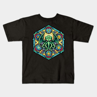 Cthulhu's Stained Glass Portal Kids T-Shirt